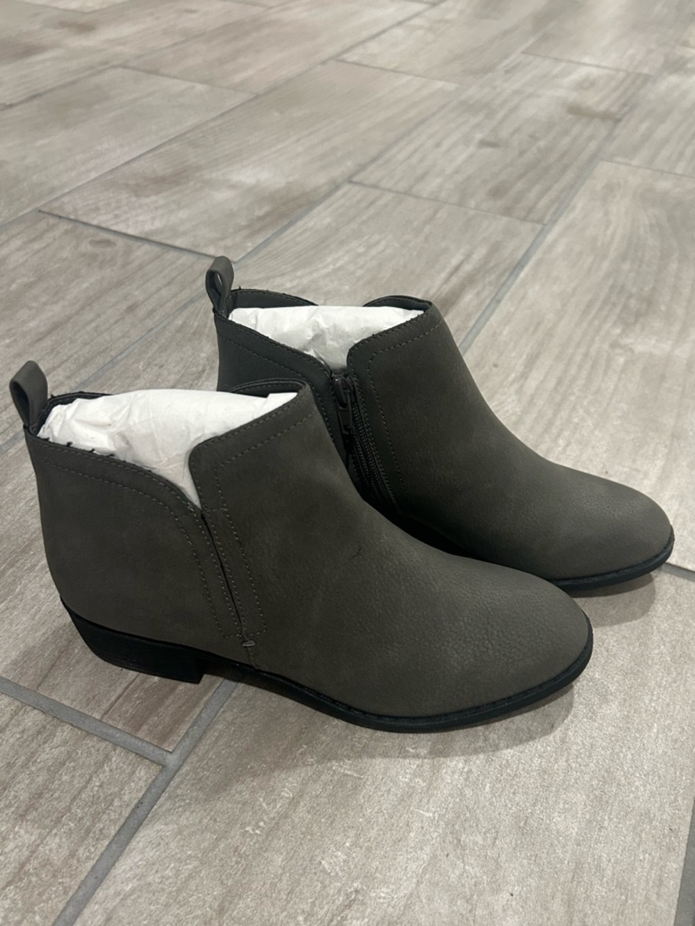 Sun + Stone Grey Cadee Ankle Boots Size 6.5 Never Worn